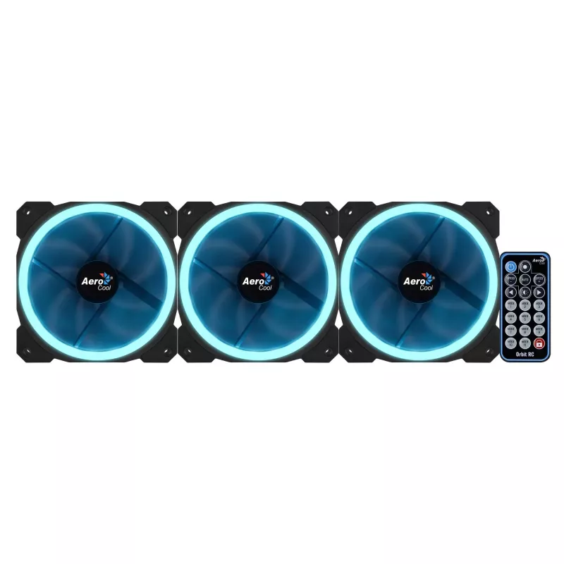 Aerocool Orbit RC tietokonekotelon tuuletin 12 cm musta