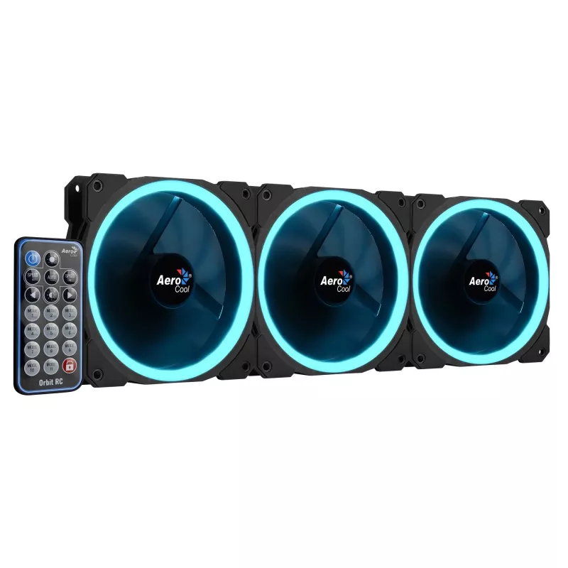 Aerocool Orbit RC tietokonekotelon tuuletin 12 cm musta