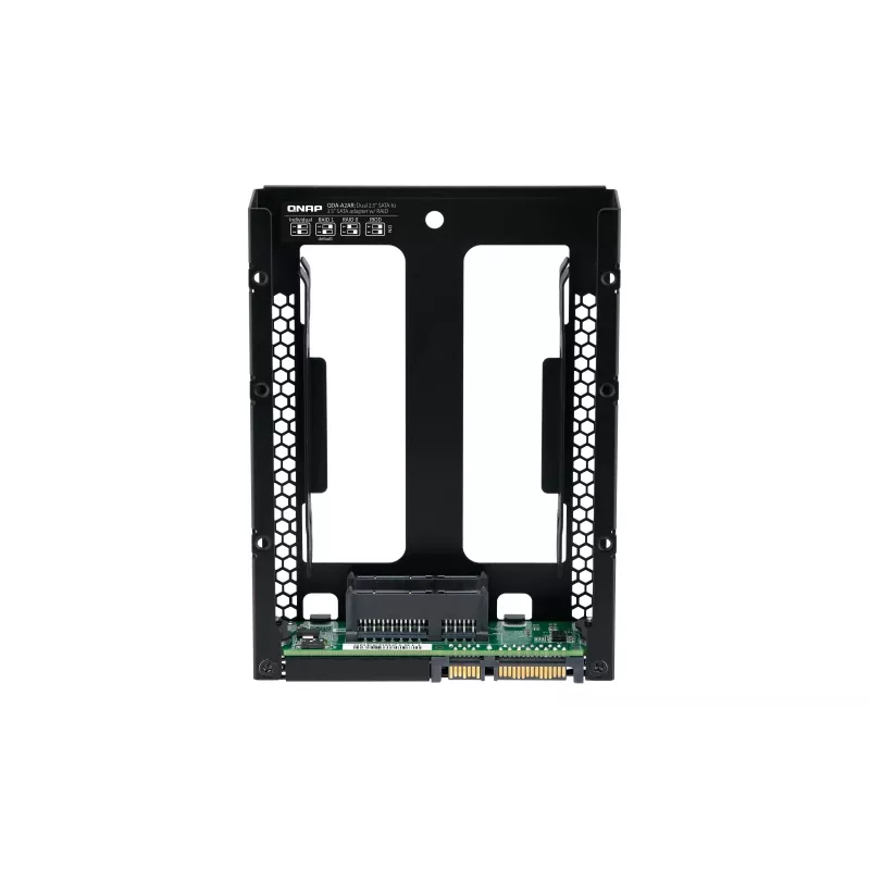 QNAP QDA-A2AR - sisäinen RAID-kotelo - 3.5 to 2 x 2.5 (8,9 cm - 2 x 6,4 cm) - RAID 0, 1, JBOD - SATA 6Gb/s