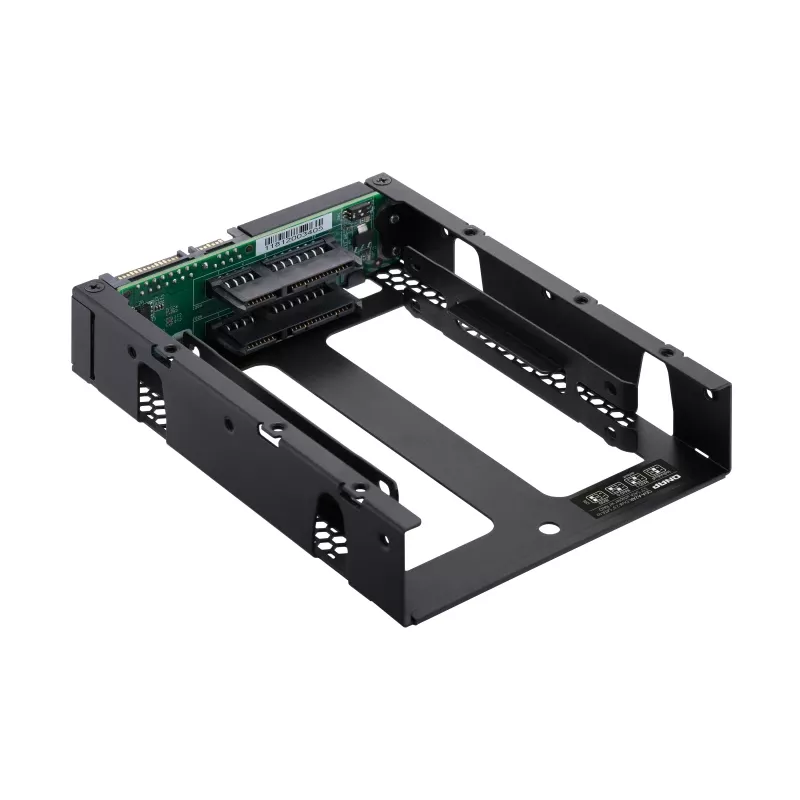 QNAP QDA-A2AR - sisäinen RAID-kotelo - 3.5 to 2 x 2.5 (8,9 cm - 2 x 6,4 cm) - RAID 0, 1, JBOD - SATA 6Gb/s