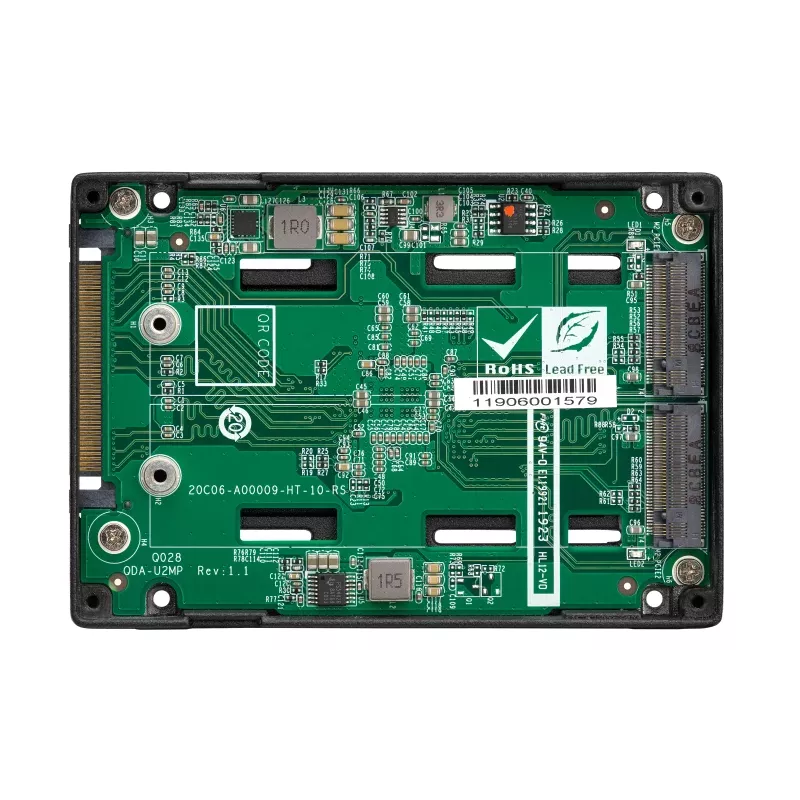 QNAP QDA-U2MP tallennuskotelo SSD-kotelo musta M.2