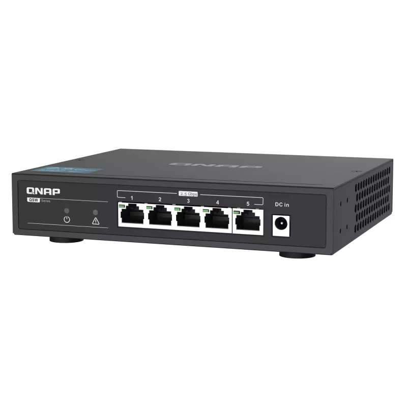 QNAP QSW-1105-5T 5-porttinen hallitsematon kytkin, 5x 2.5GbE