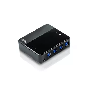 ATEN 4-porttinen USB 3.0 oheislaitteiden jakolaite, 5 Gbit/s, Micro-USB Type B, musta, muovi, 0 - 40 °C, -20 - 60 °C