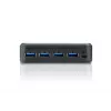ATEN 4-porttinen USB 3.0 oheislaitteiden jakolaite, 5 Gbit/s, Micro-USB Type B, musta, muovi, 0 - 40 °C, -20 - 60 °C