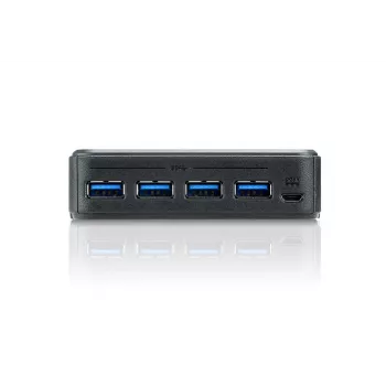 ATEN 4-porttinen USB 3.0 oheislaitteiden jakolaite, 5 Gbit/s, Micro-USB Type B, musta, muovi, 0 - 40 °C, -20 - 60 °C