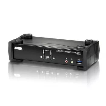 ATEN 2-porttinen USB 3.1 Gen 1 4K DisplayPort 1.2 KVMP™ kytkin äänellä (KVM-kaapeli sisältyy)