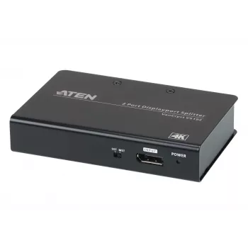 ATEN 2-porttinen 4K DisplayPort 1.2a jakaja, DisplayPort, 2x DisplayPort, 4096 x 2160 pikseliä, musta, metalli, 4K Ultra HD