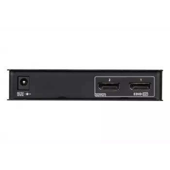 ATEN 2-porttinen 4K DisplayPort 1.2a jakaja, DisplayPort, 2x DisplayPort, 4096 x 2160 pikseliä, musta, metalli, 4K Ultra HD