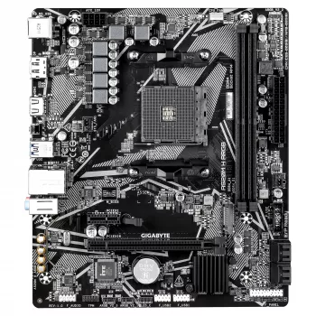 GIGABYTE A520M H ARGB emolevy - tukee AMD Ryzen 5000 -sarjan suorittimia, jopa 5100MHz DDR4 (OC), PCIe 3.0 x4 M.2, 1 GbE LAN, USB 3.2 Gen 1