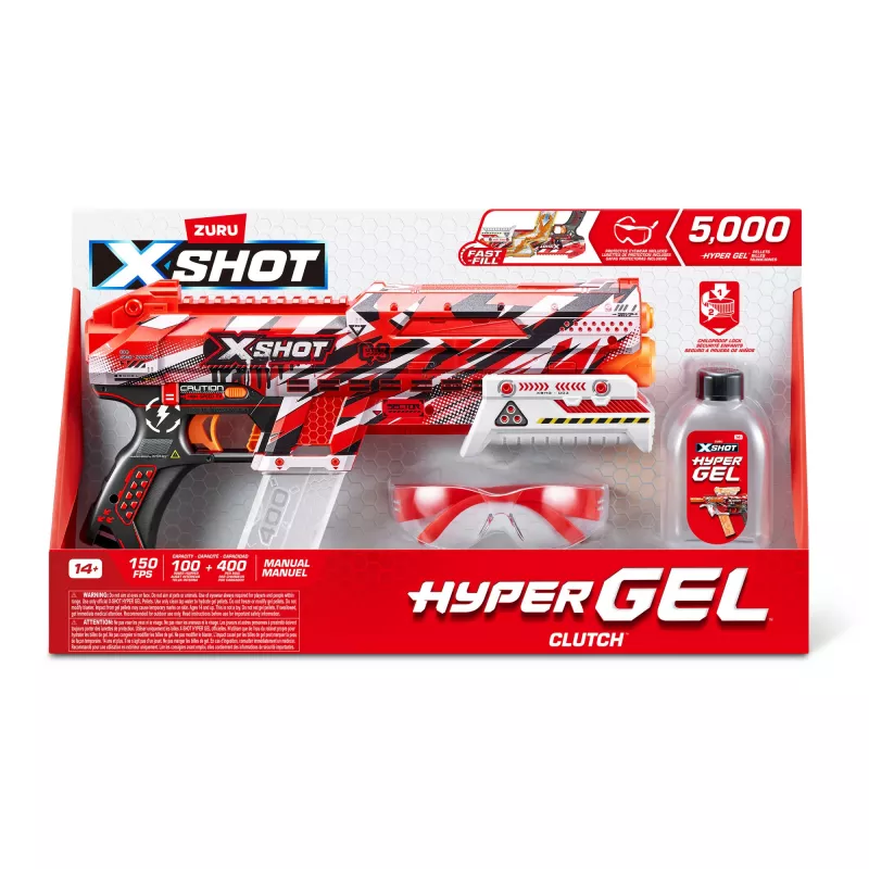 XSHOT Hyper Gel Clutch Blaster (5 000 Hyper Gel -pellettiä) ZURU