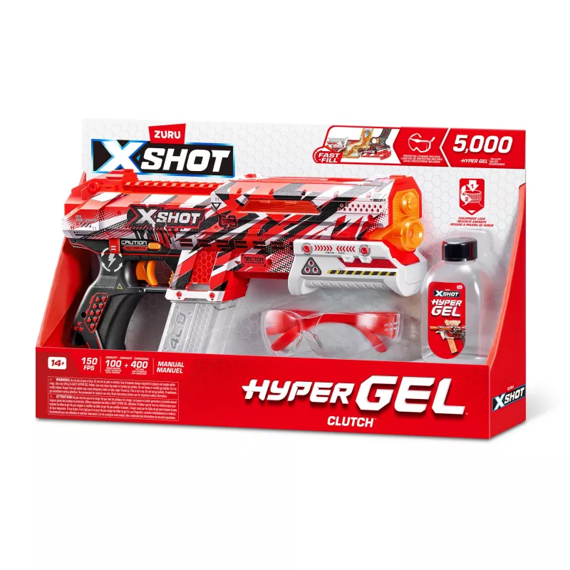 XSHOT Hyper Gel Clutch Blaster (5 000 Hyper Gel -pellettiä) ZURU