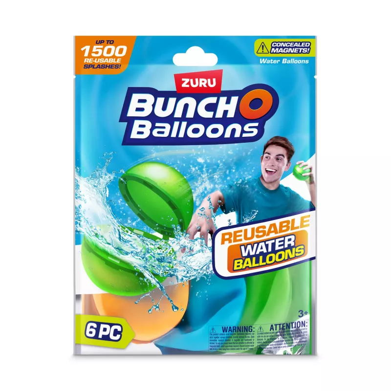 Bunch O Balloons uudelleenkäytettävät vesipommit 6 kpl:n pakkaus ZURU