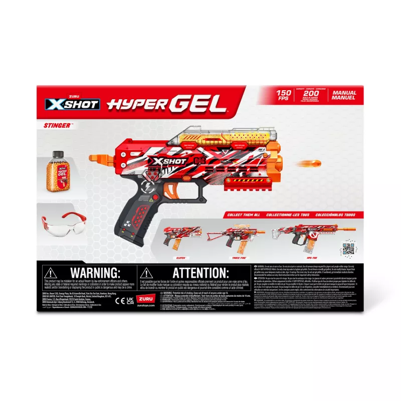 XSHOT Hyper Gel Stinger Blaster (3 000 Hyper Gel -pellettiä) ZURU