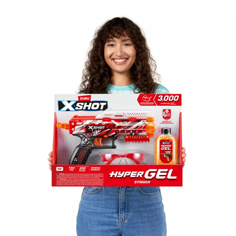 XSHOT Hyper Gel Stinger Blaster (3 000 Hyper Gel -pellettiä) ZURU