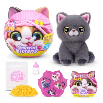 Lelukissa Zuru Pets Alive Smitten Kittens Series 2 – interaktiivinen äänilelu, 3-vuotiaasta, AAA-paristot