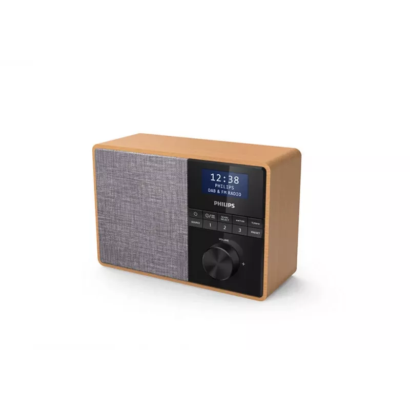 Philips TAR5505/10 kannettava digitaaliradio musta, harmaa, puu