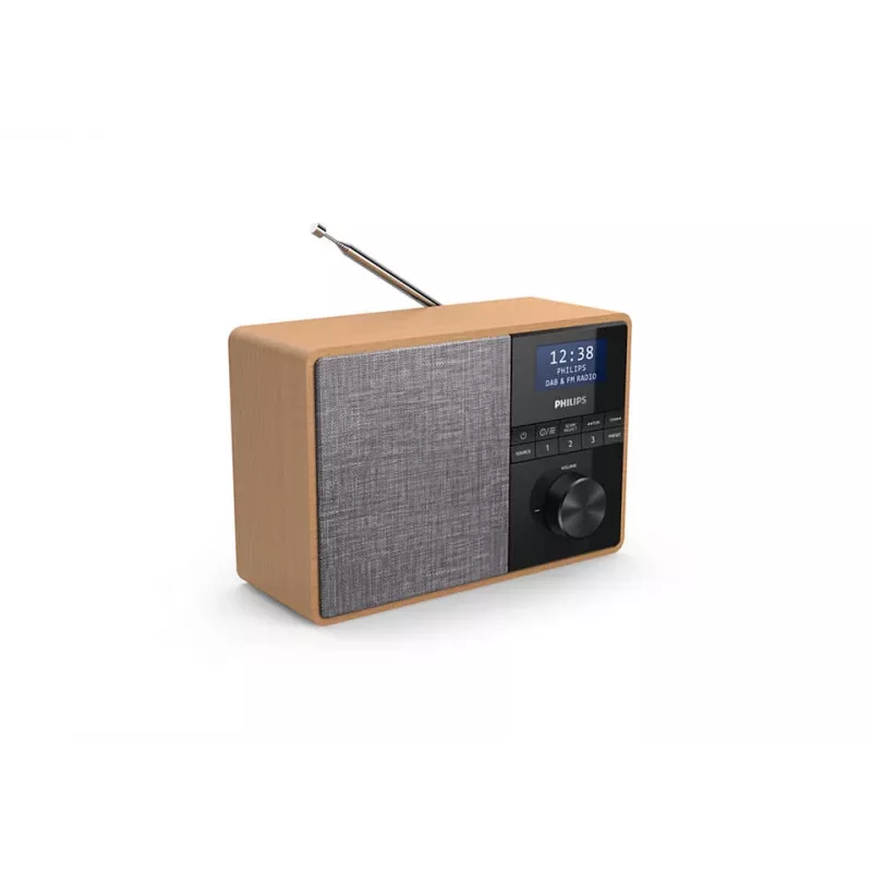 Philips TAR5505/10 kannettava digitaaliradio musta, harmaa, puu