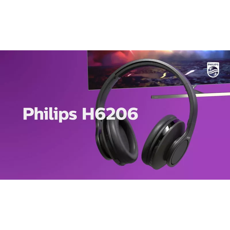 Philips 6000 series TAH6206BK/00 kuulokkeet/headset langattomat pääpanta musiikki Bluetooth musta