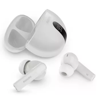 Langattomat nappikuulokkeet Philips TAT2520WT/00 — Bluetooth, puheluihin ja musiikkiin, 20–20000 Hz, 10 m kantama, valkoinen, 40 g