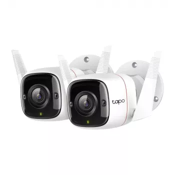 TP-Link Tapo Outdoor Security Wi-Fi Camera, IP-valvontakamera, ulkotiloihin, johdollinen & langaton, CE, NCC, seinäasennus, valkoinen