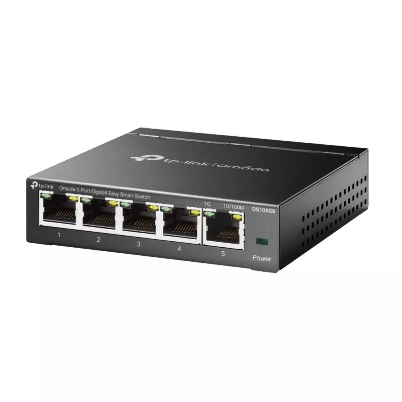 TP-Link Omada DS105GE verkkokytkin hallittava L2 Gigabit Ethernet (10/100/1000) musta