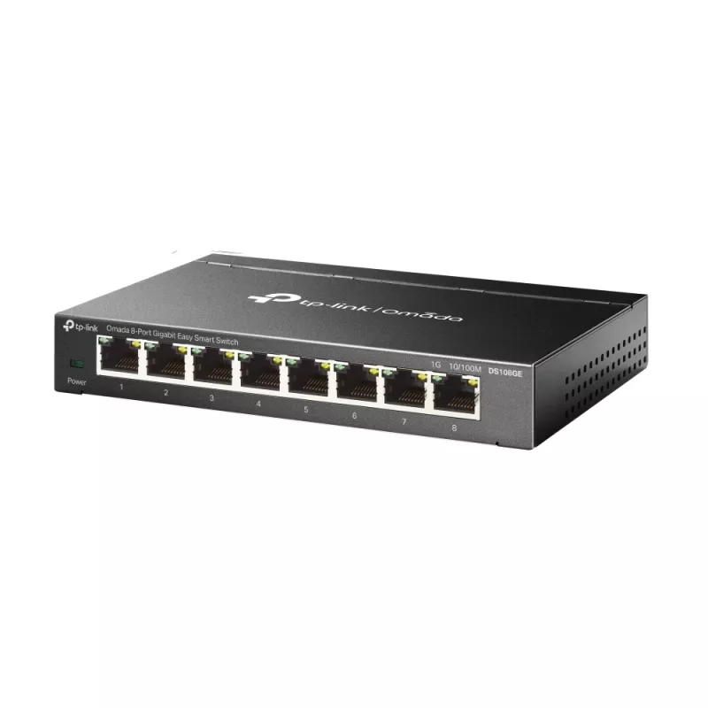 TP-Link Omada DS108GE verkkokytkin hallitsematon Gigabit Ethernet (10/100/1000) musta