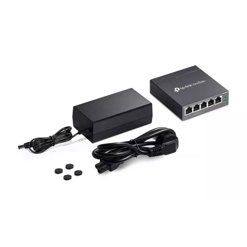 TP-Link Omada DS105GP verkkokytkin hallitsematon Gigabit Ethernet (10/100/1000) Power over Ethernet (PoE) musta