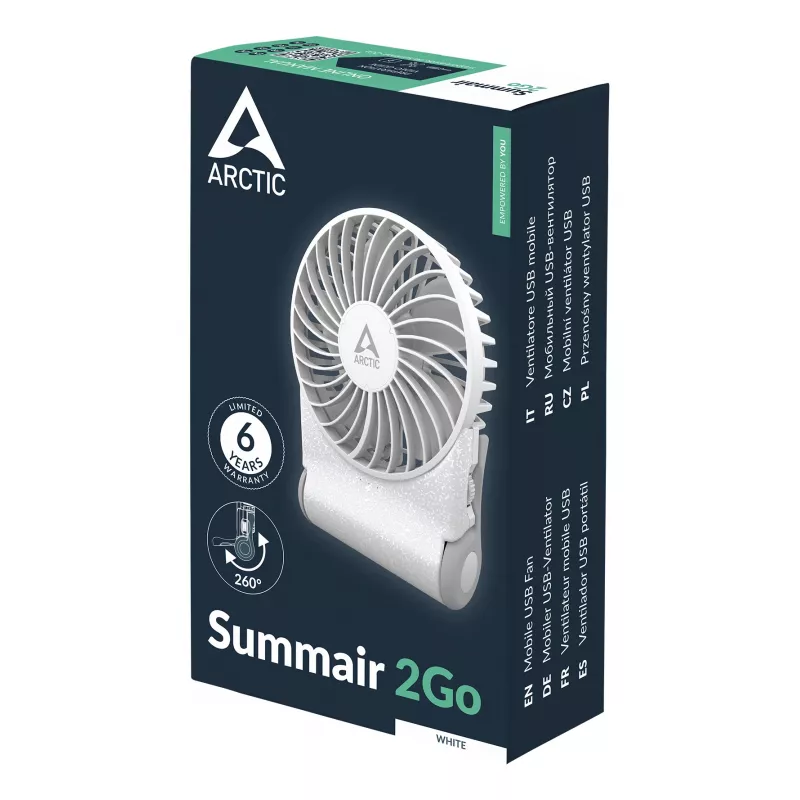 ARCTIC Summair 2Go - tehokas käsituuletin erittäin pitkällä akunkestolla