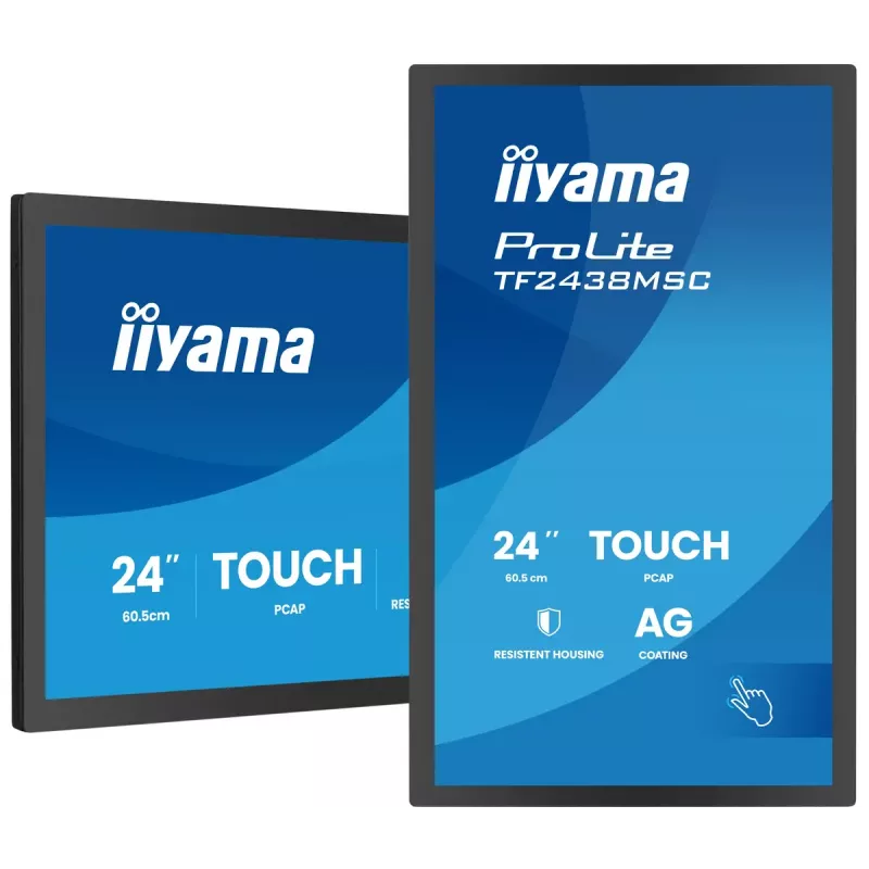 Kosketusnäyttömonitori IIYAMA TF2438MSC-B2 — 24 tuuman interaktiivinen näyttö, Multi-Touch