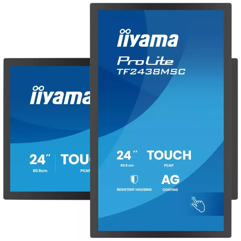 Kosketusnäyttömonitori IIYAMA TF2438MSC-B2 — 24 tuuman interaktiivinen näyttö, Multi-Touch