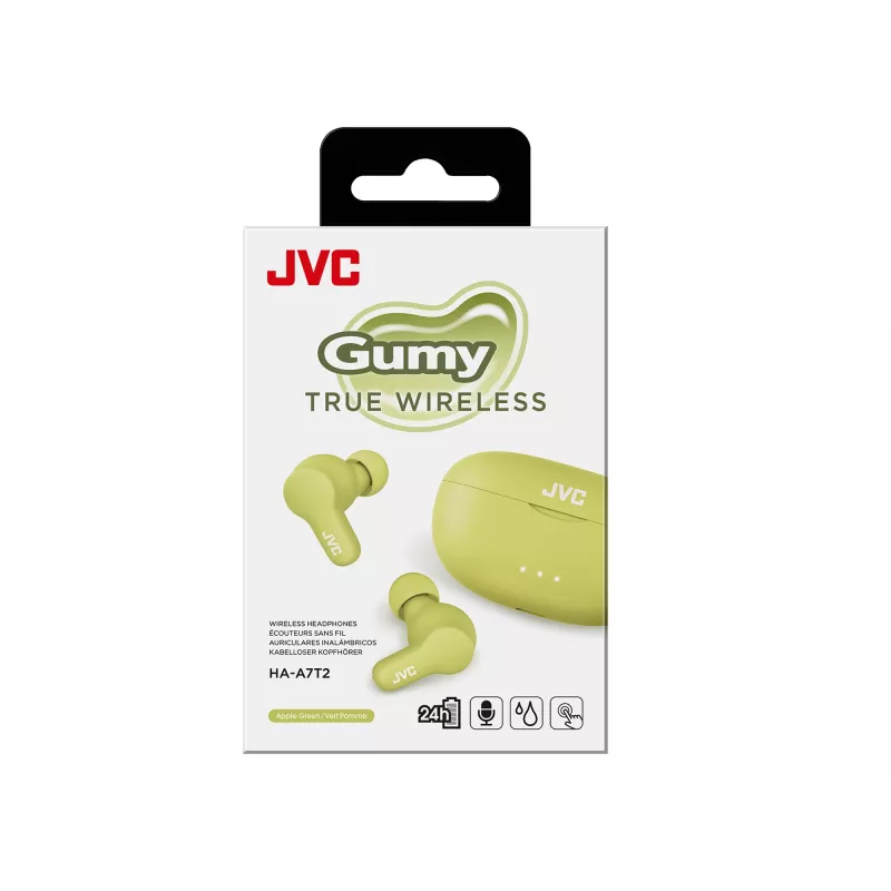 Langaton in-ear-headset JVC Gumy TWS Stix vihreä — True Wireless Stereo Bluetooth, 20–20 000 Hz, 10 m kantama