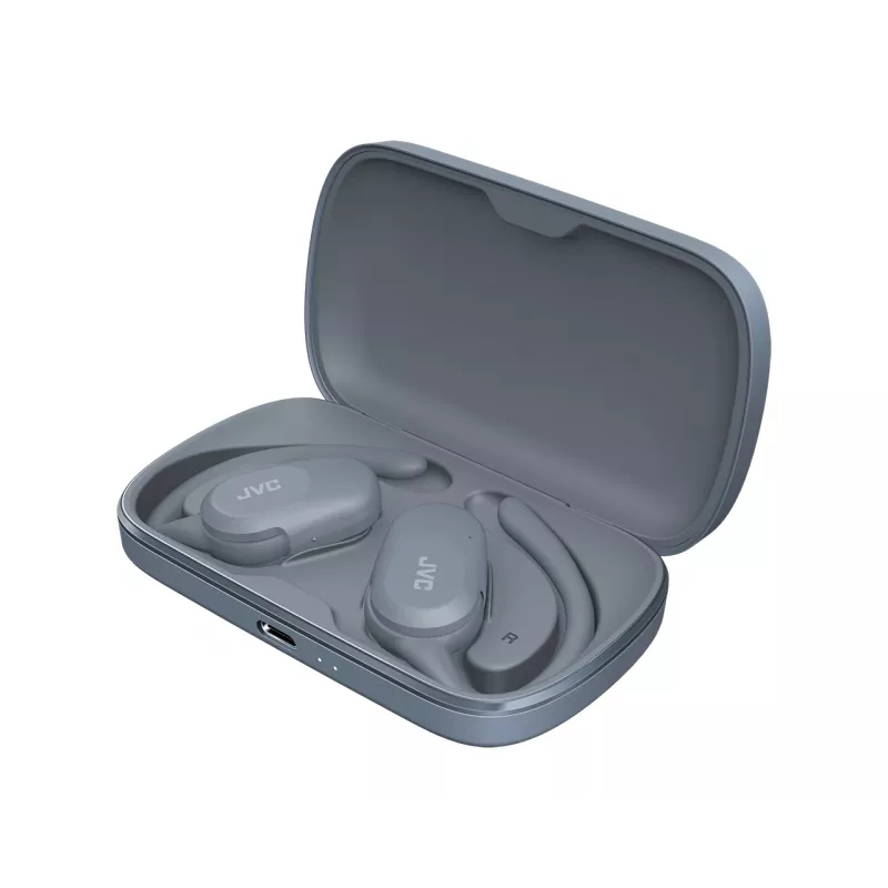 Headset JVC HA-NP40T True Wireless Stereo (TWS) in-ear-kuulokkeet korvakoukulla Bluetooth, 20–20 000 Hz, 10 m, harmaa