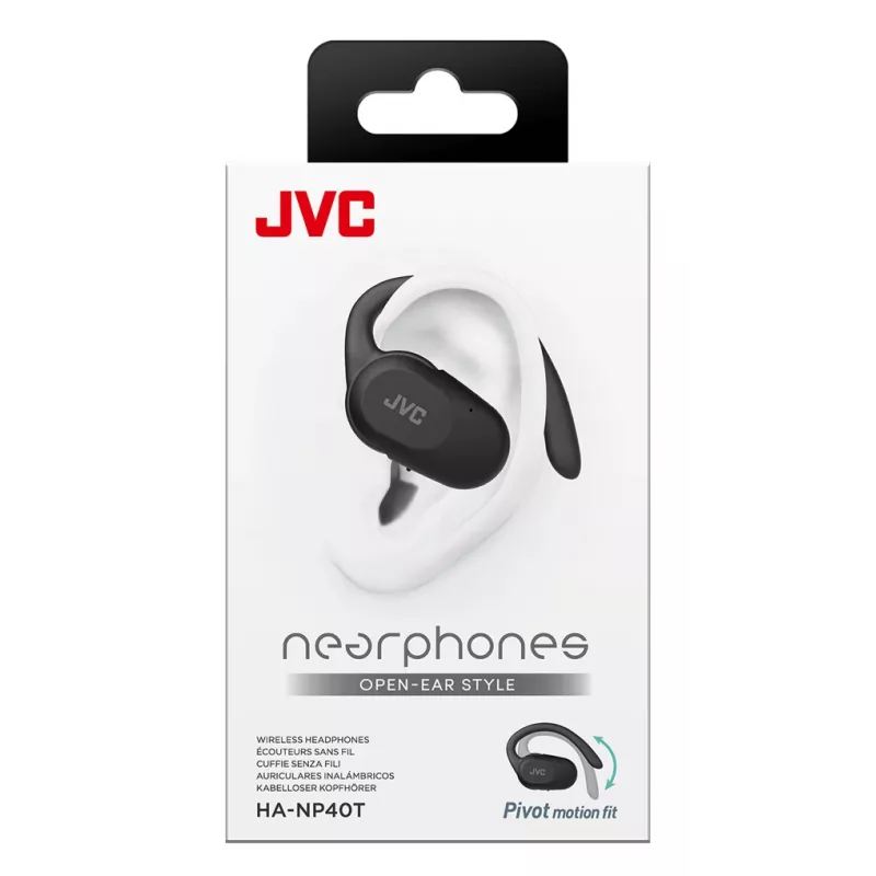 Headset JVC HA-NP40T True Wireless Stereo TWS korvakoukku Bluetooth musta, 20–20 000 Hz, 10 m
