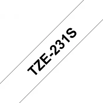 Brother TZE231S tarranauha musta valkoisella TZe