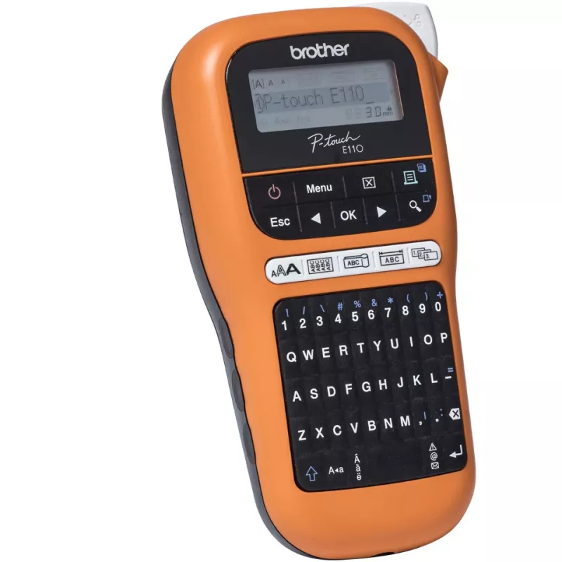 Tarratulostin Brother PT-E110VP lämpösuora väri 180 x 180 DPI 20 mm/s TZe QWERTY