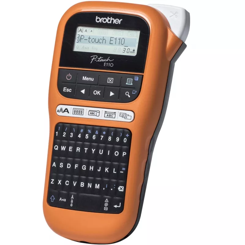 Tarratulostin Brother PT-E110VP lämpösuora väri 180 x 180 DPI 20 mm/s TZe QWERTY