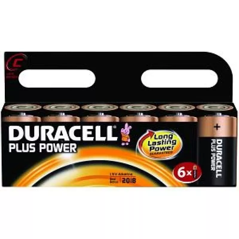 Duracell Plus Power C, 6 kpl:n pakkaus kertakäyttöinen paristo alkalinen