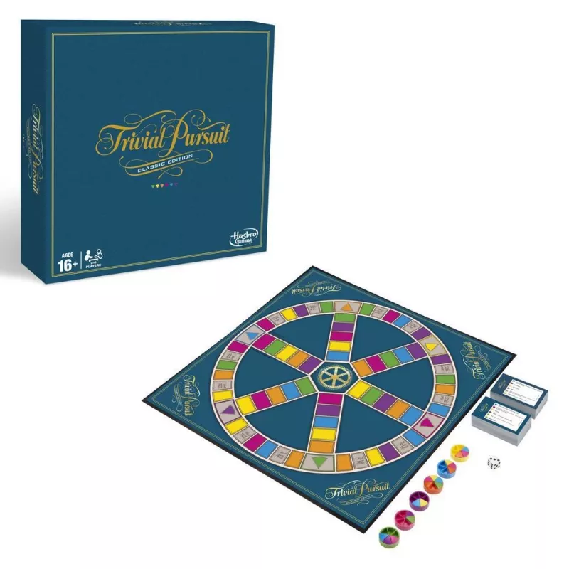 Hasbro Gaming Trivial Pursuit peli: Classic Edition lautapeli oppimispeli