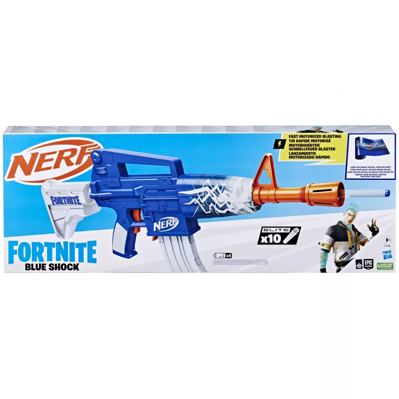 Nerf Fortnite Blue Shock, leluase, 8 vuotta, 99 vuotta, Fortnite, 785 g