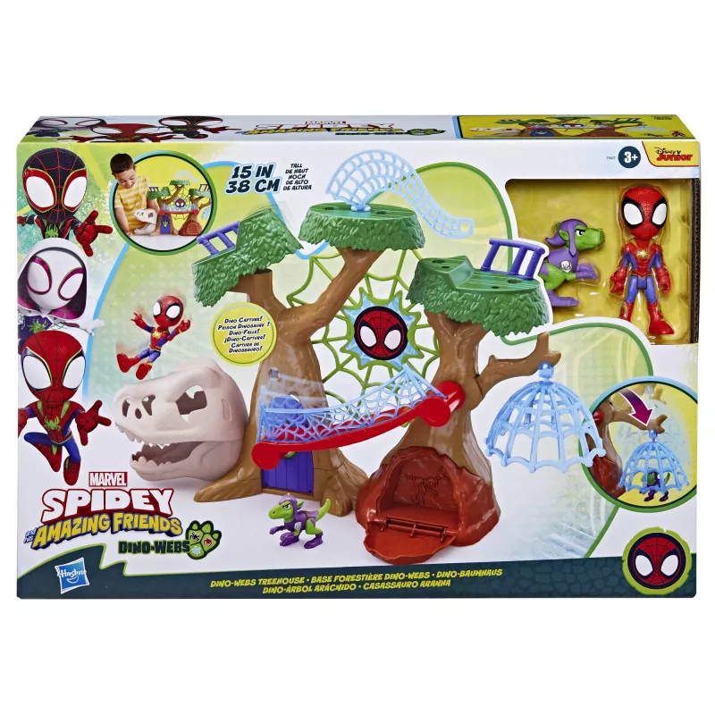 Pelisetti toiminta/seikkailu Hasbro Marvel Spidey ja superystävät Dino-Webs puumaja