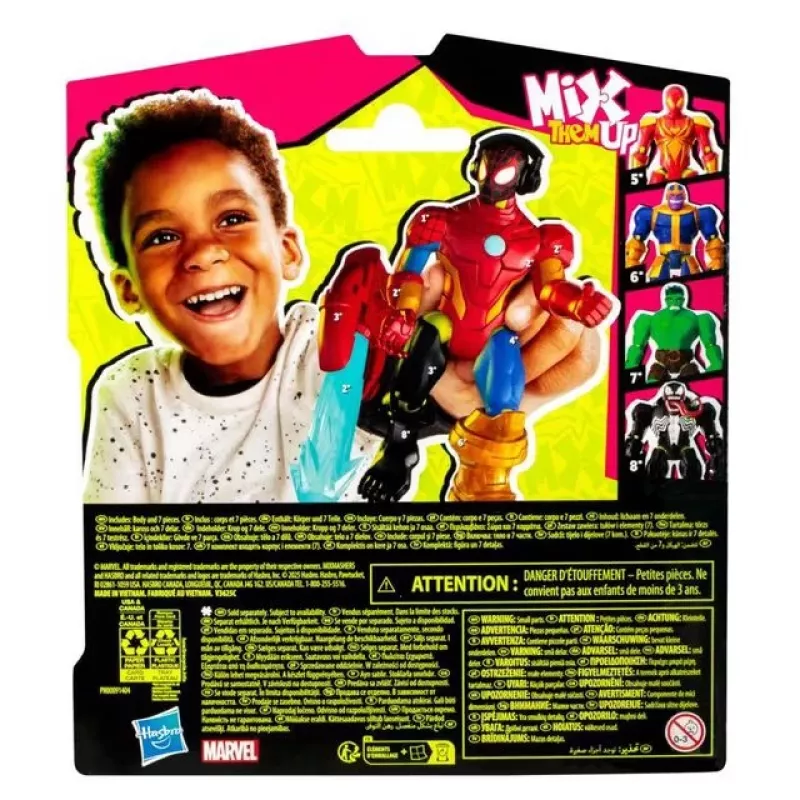 Marvel MixMashers Miles Morales Spider-Man Mix-And-Match, 4 vuotta, monivärinen