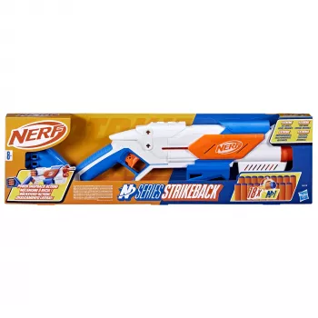 Lelublasteri Nerf N Series Strikeback sininen oranssi valkoinen 8+