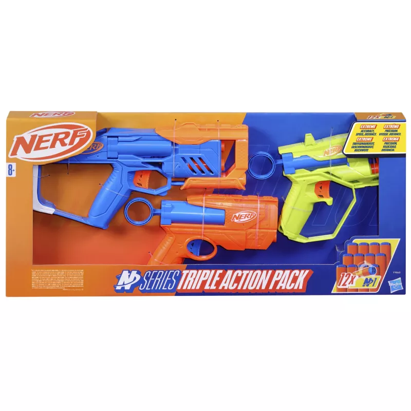 Nerf N Series Triple Action Pack, lelublasteri, 8 vuotta