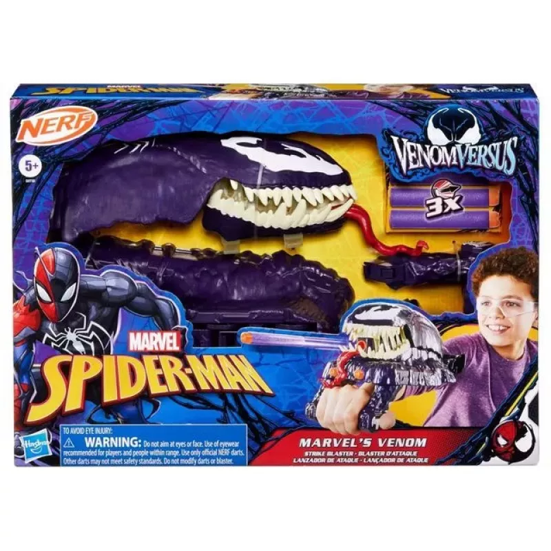 Lelukäsineblasteri Hasbro Marvel Spider-Man Venom Strike Blaster violetti