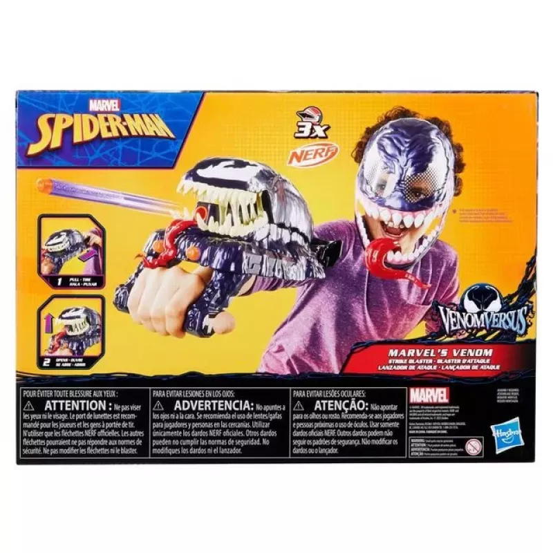 Lelukäsineblasteri Hasbro Marvel Spider-Man Venom Strike Blaster violetti