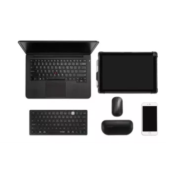 Kensington Dual Wireless Compact -näppäimistö - PN, mini, langaton, Bluetooth, QWERTY, musta