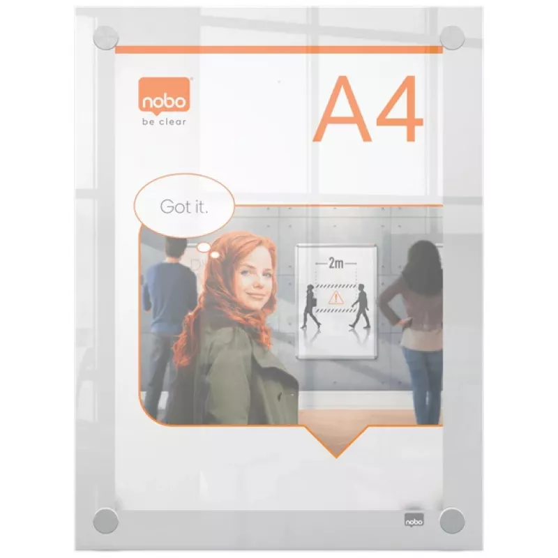Nobo Premium Plus A4 kirkas akryylinen seinäjulistekehyys