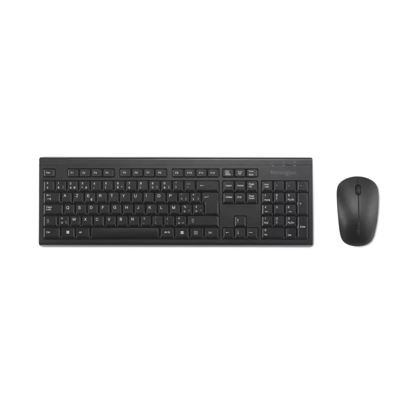 Kensington K75562BE, langaton, RF langaton, kalvo, AZERTY, musta, hiiri sisältyy