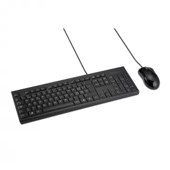 Kensington K75452CH, johdollinen, USB, kalvo, QWERTZ, musta, hiiri sisältyy