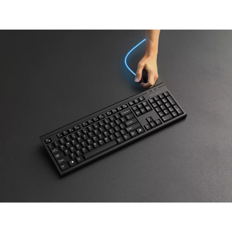Kensington K75560BE, langaton, RF langaton + Bluetooth, kalvo, AZERTY, musta, hiiri sisältyy